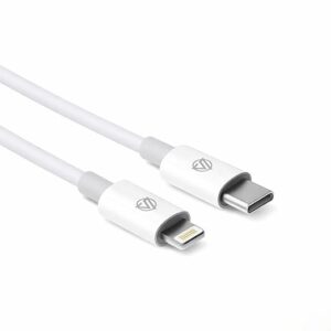 Type-C to Lightning Fast Charging Cable (27W), USB-C to Lighting Sync & Charge Cable for iPhone 12, 13 & 14 Series – White (BD-2306)