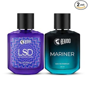 Beardo Midnight Duo- LSD & Mariner Perfume for Men (50ml x 2) | Long Lasting Fragrance | Long Lasting Perfume for Men | Gift for Men | Gift for Friend